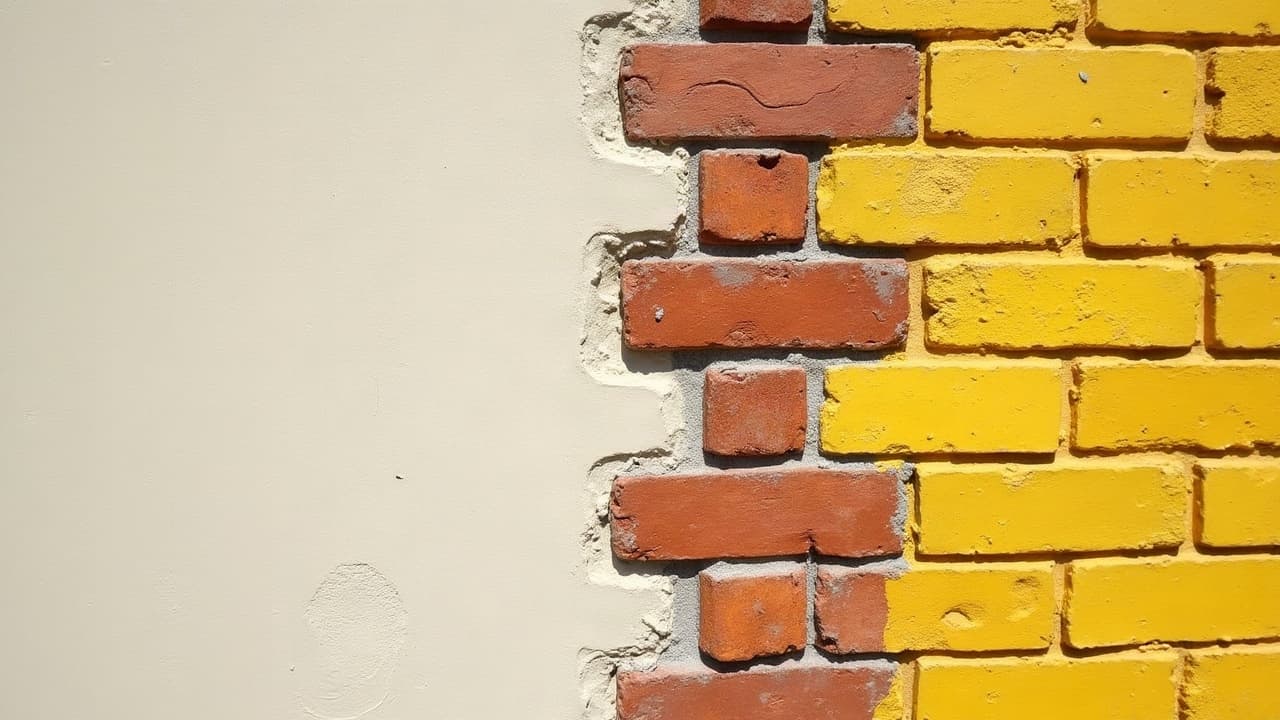 Trois matières de façade côte à côte : enduit clair, brique rouge et brique jaune du bâti calaisien