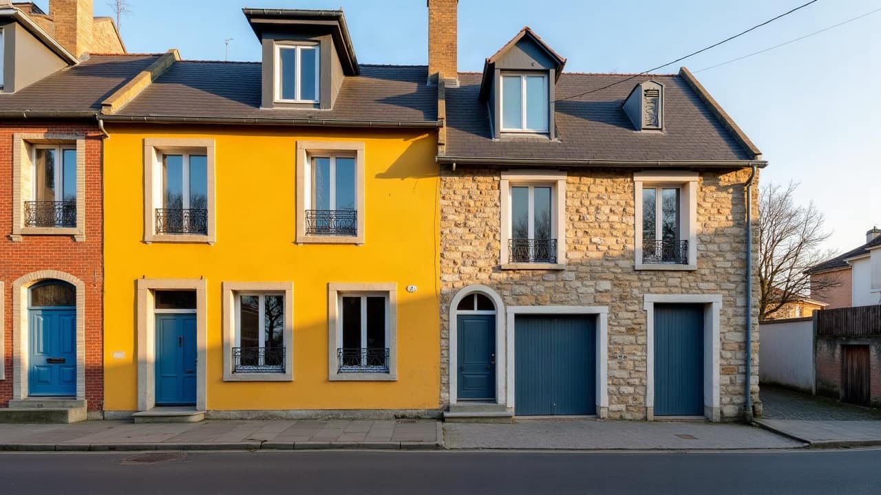Une façade abritée en fond de rue : un chantier différent